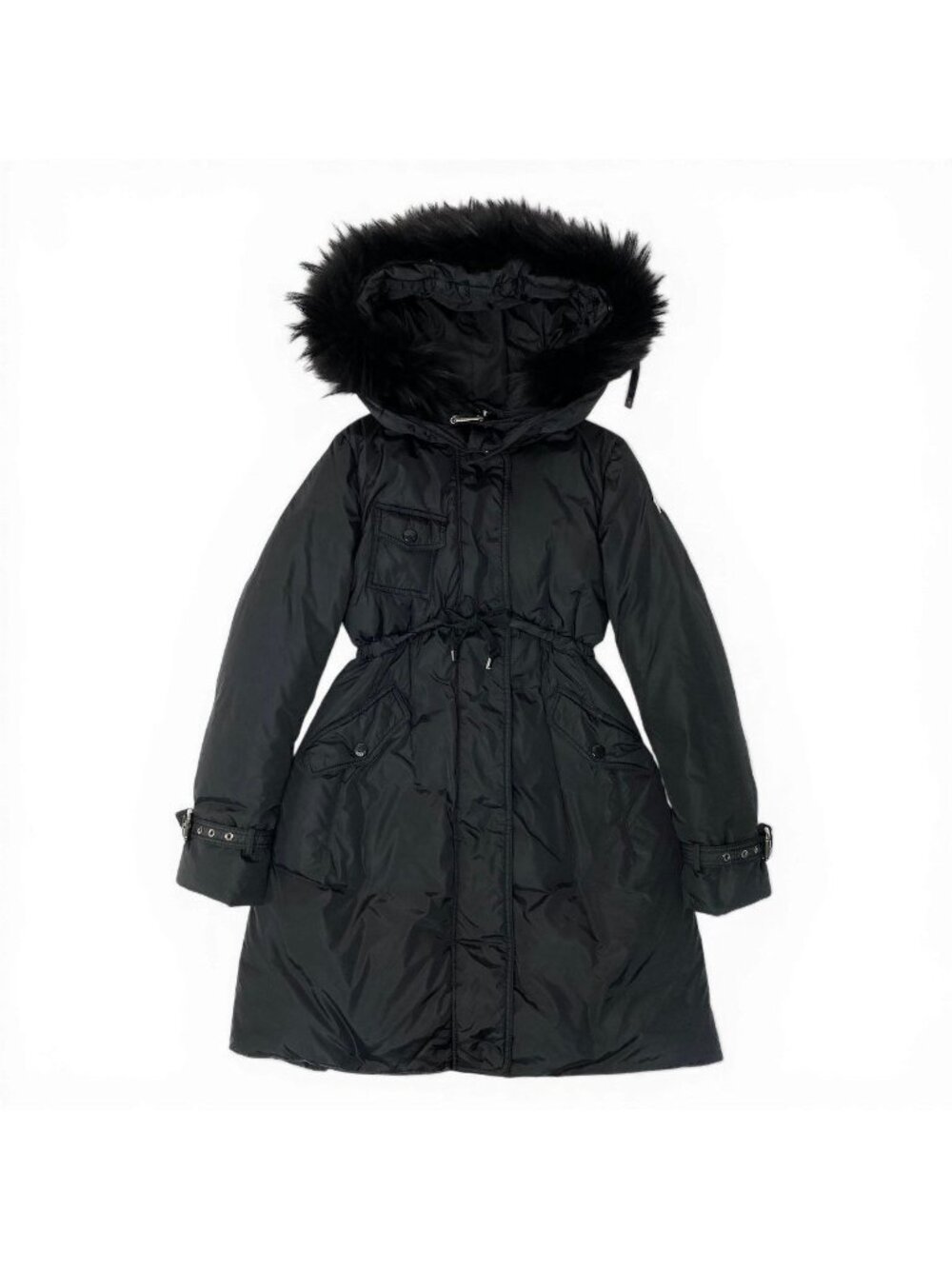 Moncler Phalangere Long Down Coat Black